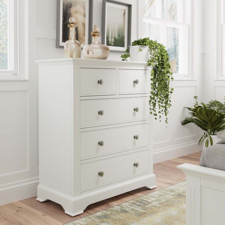 White five drawer chest of outlet drawers